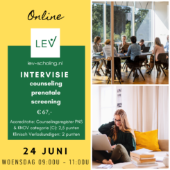 Online Intervisie Counseling Prenatale Screening | woensdag 24 juni 2026 - 09.00-11.00u
