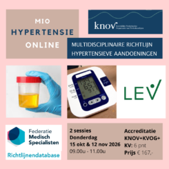 MIO Hypertensieve aandoeningen | 15 oktober & 12 november 2026, 9:00-11:00 uur - online